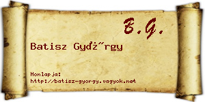 Batisz György névjegykártya