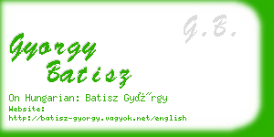 gyorgy batisz business card